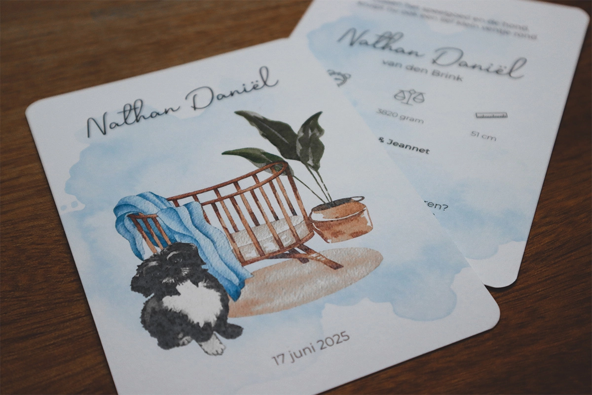 Geboortekaartje_Nathan Geboortekaartje laten ontwerpen - JB Originals